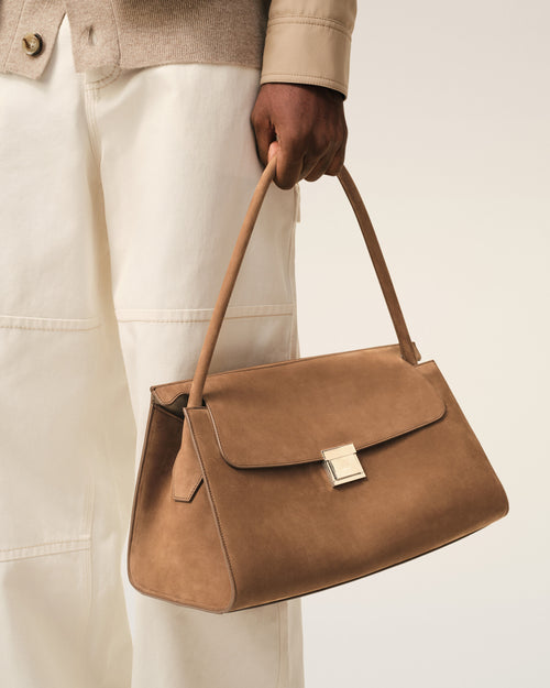 Sac Mimi Marron en Cuir De Veau - 2 - Ami Paris