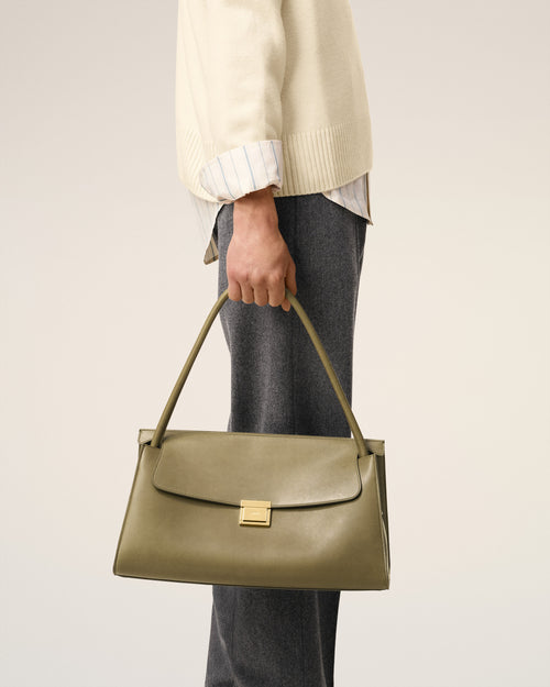 Green Smooth Leather Mimi Bag - 2 - Ami Paris