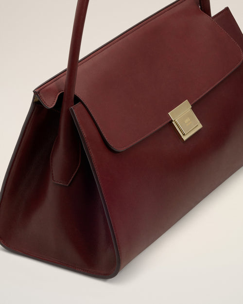 Burgundy Smooth Leather Mimi Bag - 11 - Ami Paris
