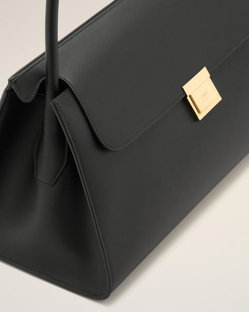 Sac Mimi Noir en Cuir De Veau - 5 - Ami Paris