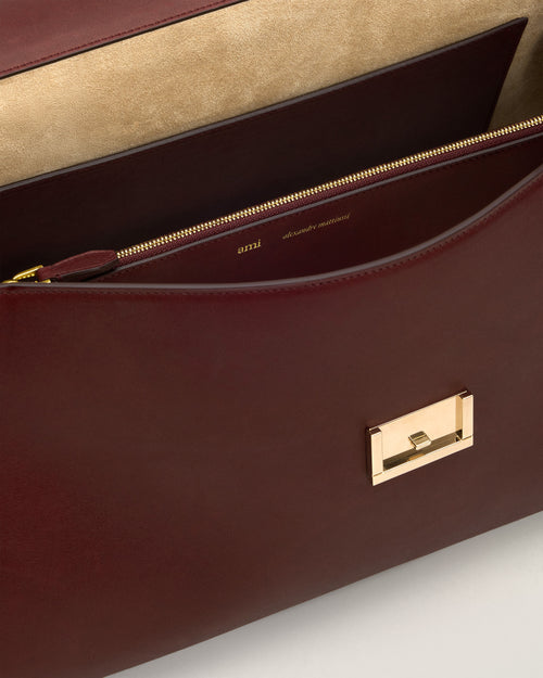 Burgundy Smooth Leather Mimi Bag - Woman - 12 - AMI Paris - Ami Paris