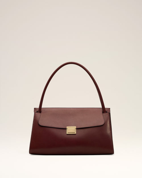 Sac Bordeaux Mimi En Cuir Lisse - CERISE - Ami Paris