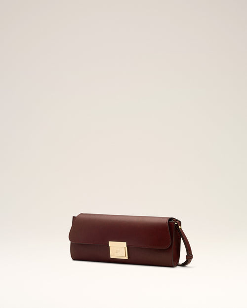 Burgundy Smooth Leather Mimi Pouch - 10 - Ami Paris