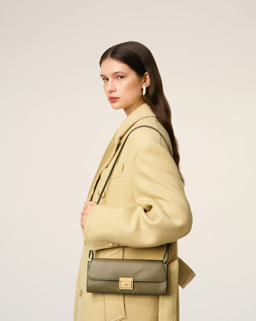 Green Smooth Leather Mimi Pouch - Woman - 9 - AMI Paris - Ami Paris