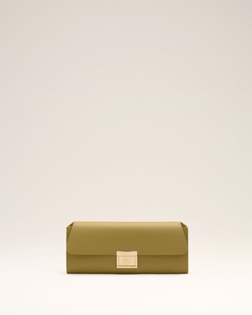 Green Cow Leather Mimi Pouch - 2 - Ami Paris