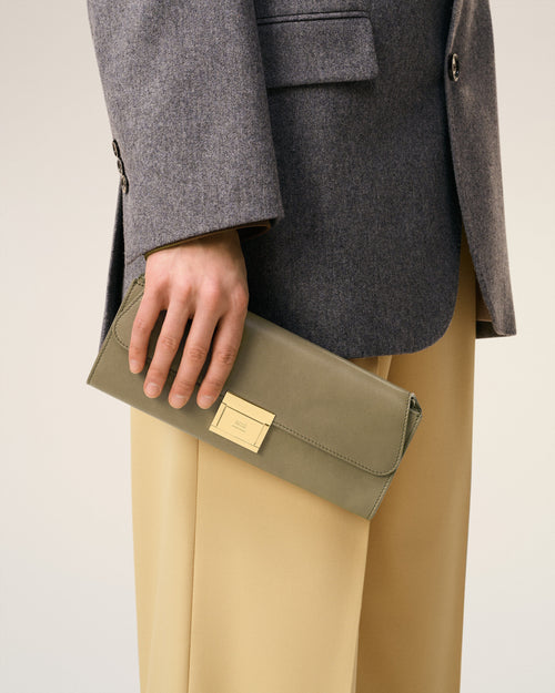 Green Smooth Leather Mimi Pouch - 7 - Ami Paris