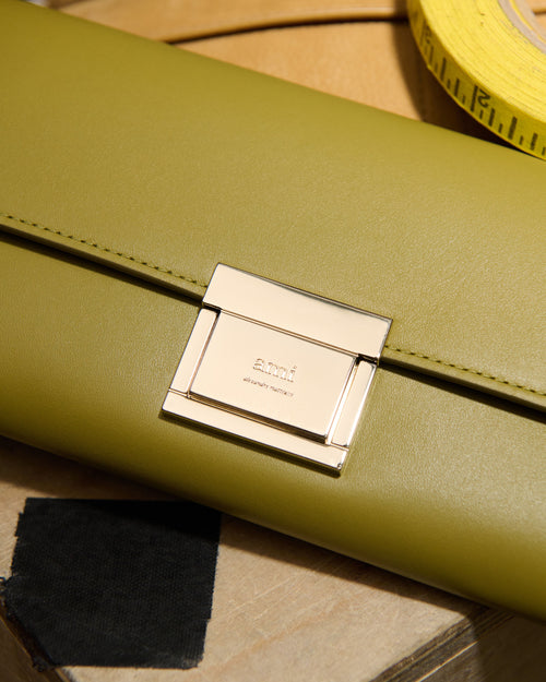 Green Cow Leather Mimi Pouch - Man - 8 - AMI Paris - Ami Paris