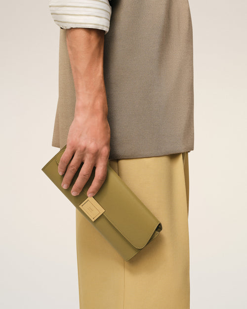 Green Cow Leather Mimi Pouch - Man - 7 - AMI Paris - Ami Paris