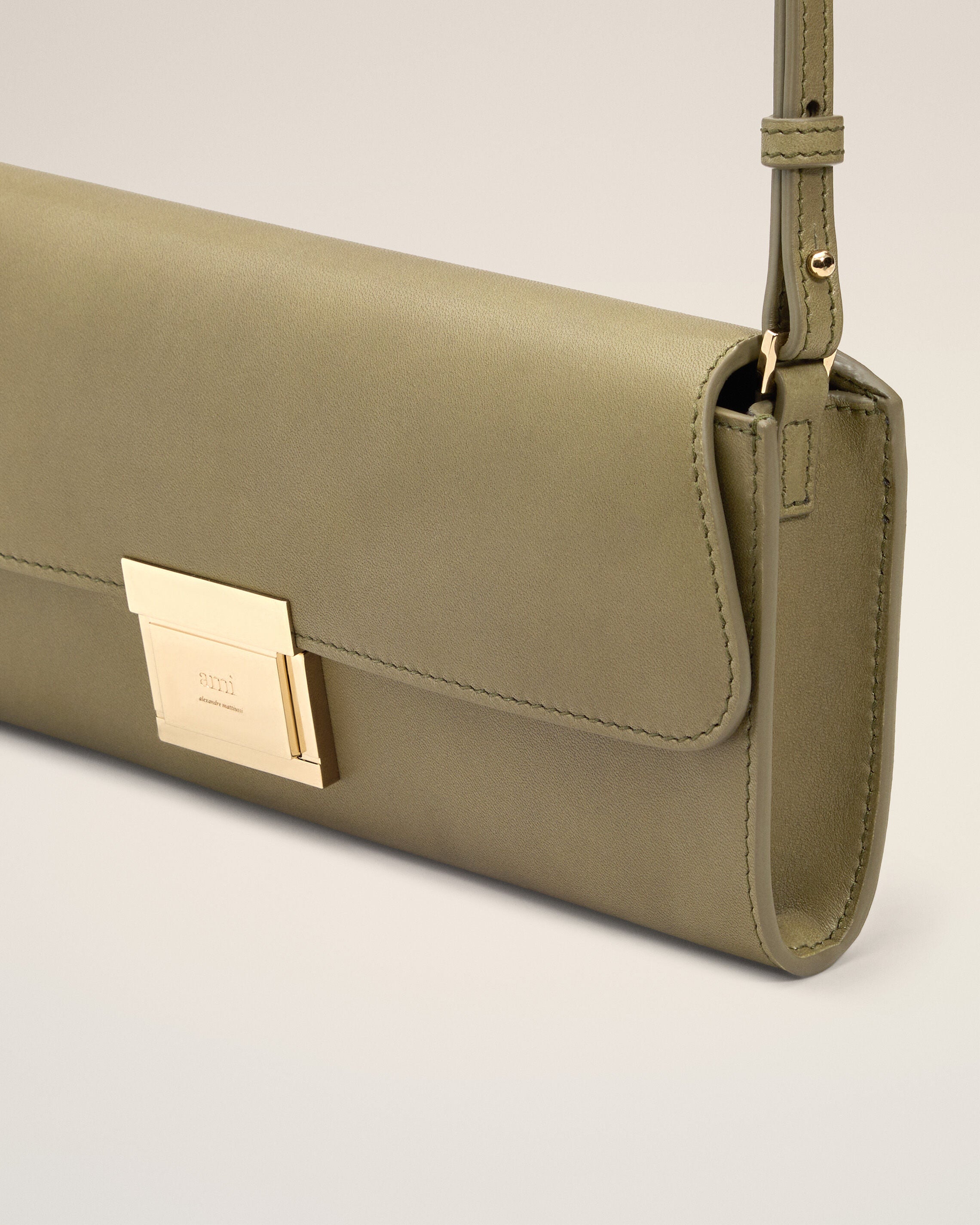 Green Smooth Leather Mimi Pouch - 5
