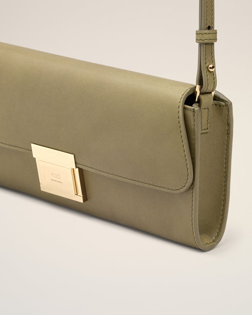 Green Smooth Leather Mimi Pouch - Man - 5 - AMI Paris - Ami Paris
