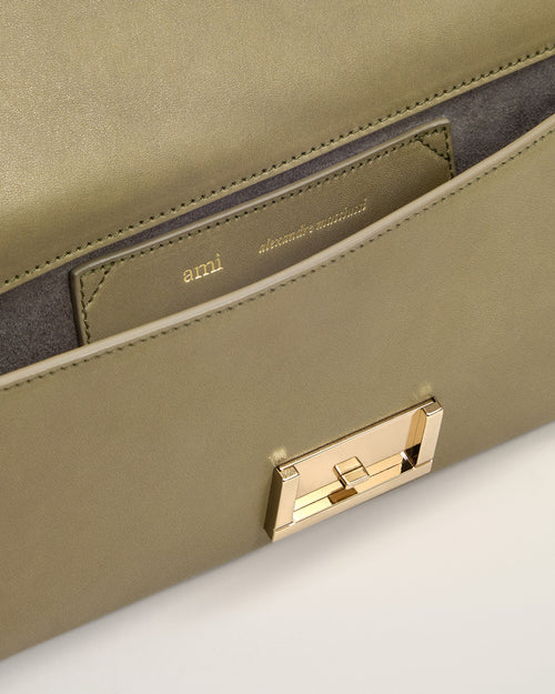 Green Smooth Leather Mimi Pouch - Woman - 13 - AMI Paris - Ami Paris