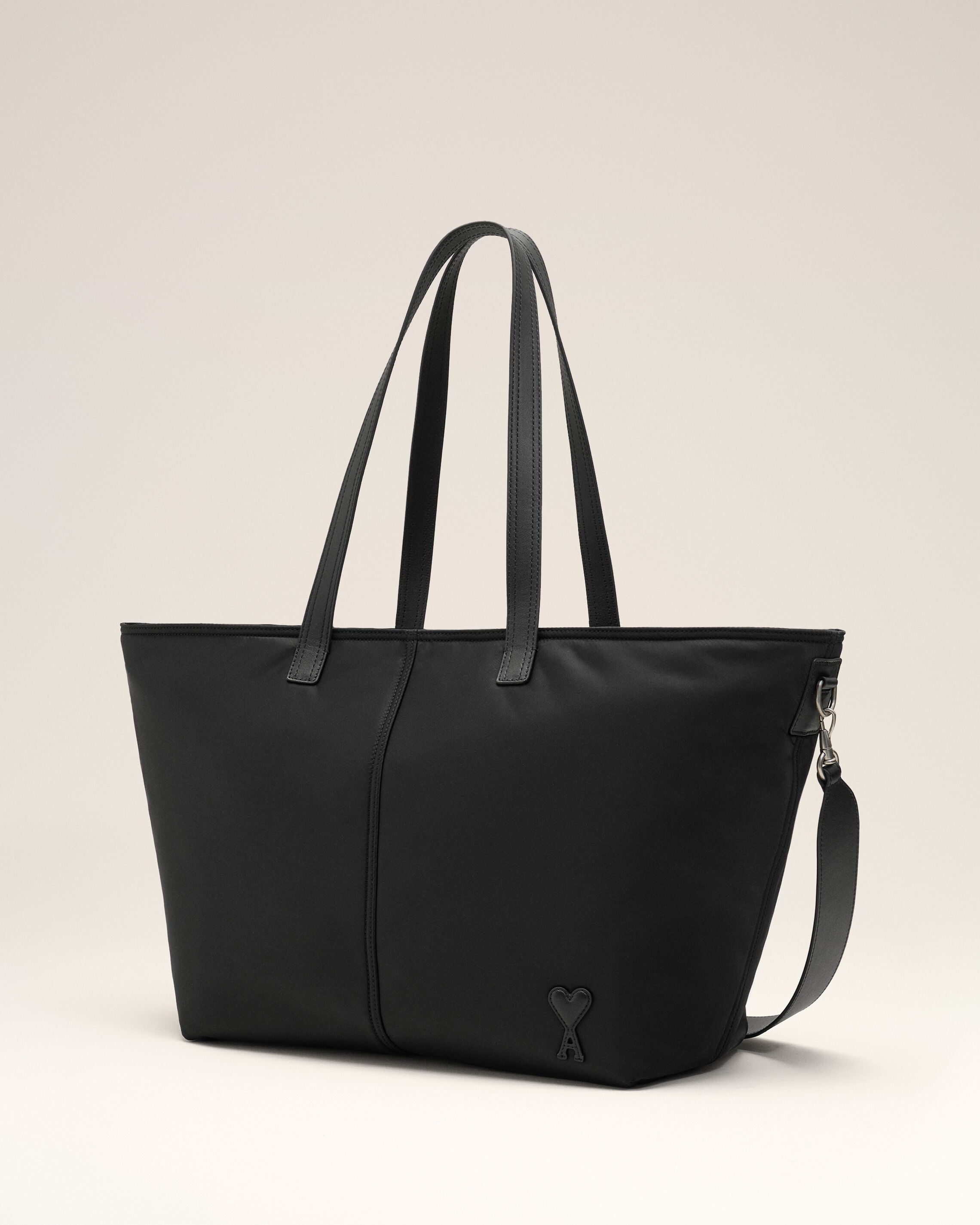 Black Nylon Marcel Small Shopping Bag - 9
