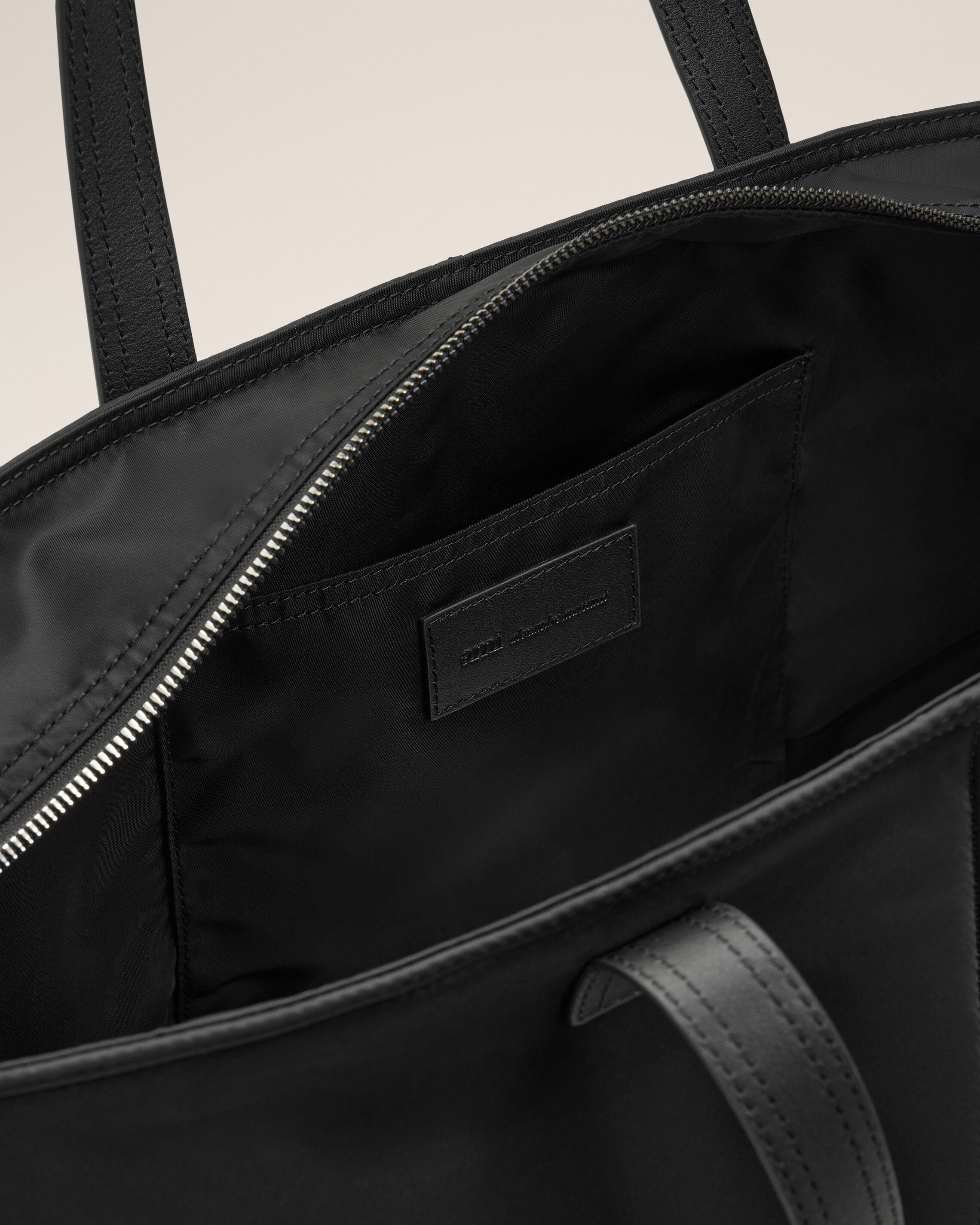 Black Nylon Marcel Small Shopping Bag - 12
