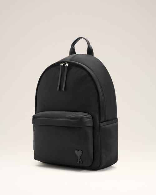 Marcel Rucksack aus schwarzem Nylon - Herren - 3 - AMI Paris - Ami Paris