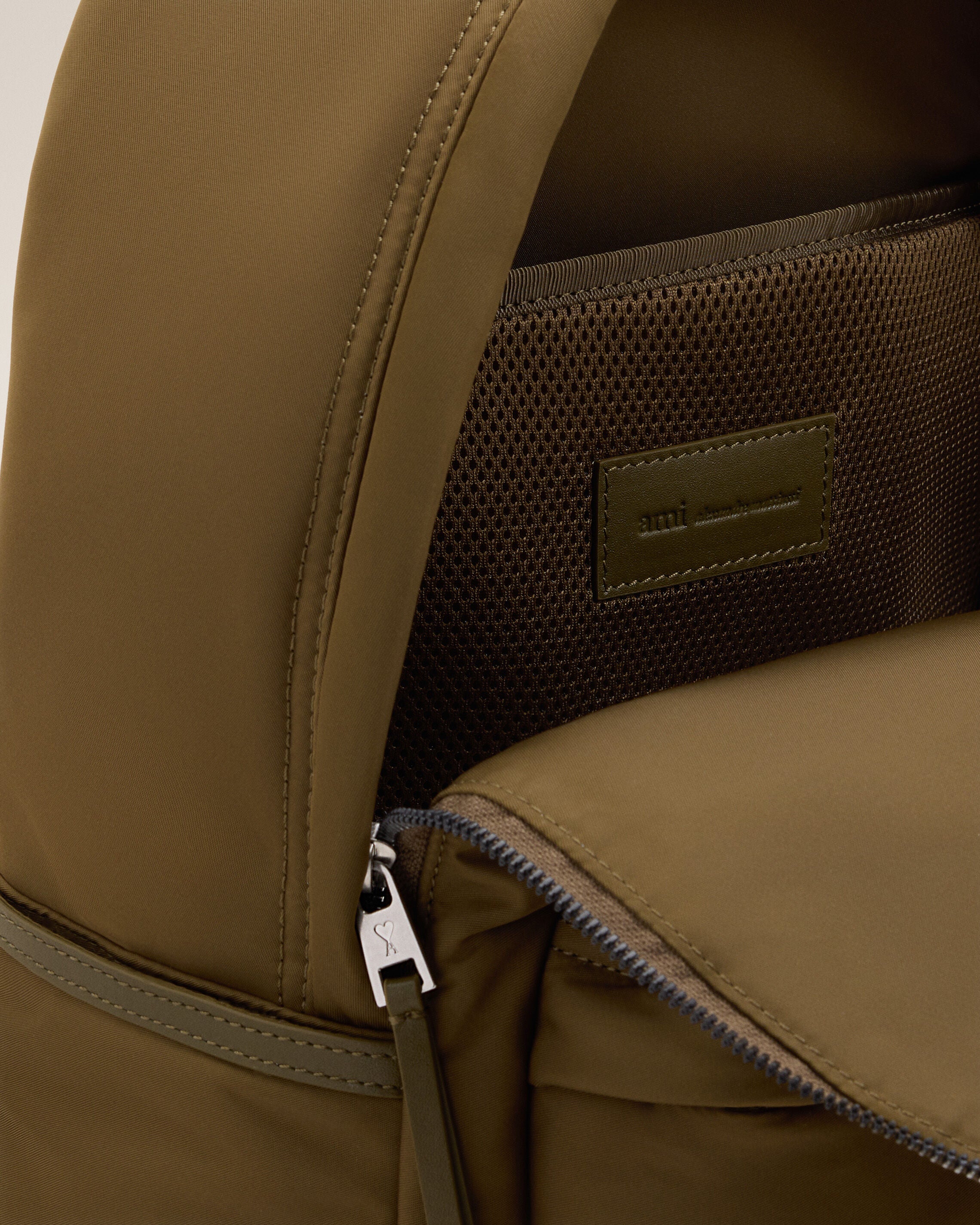 Brown nylon Marcel backpack - 6
