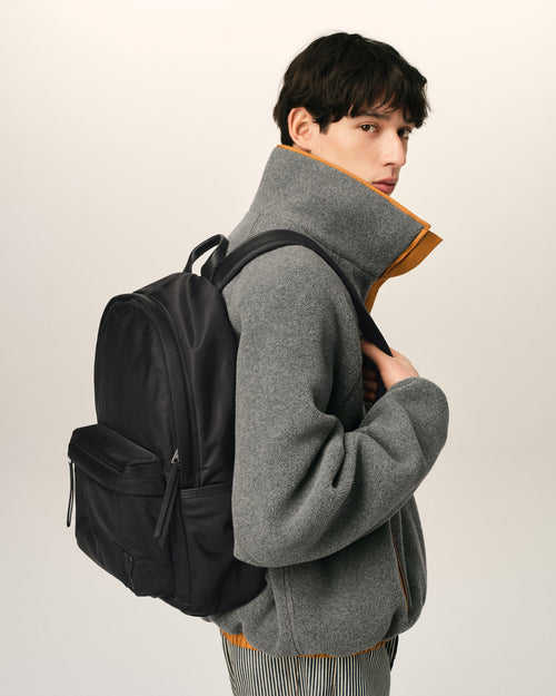 Black Nylon Marcel Backpack - Man - 2 - AMI Paris - Ami Paris