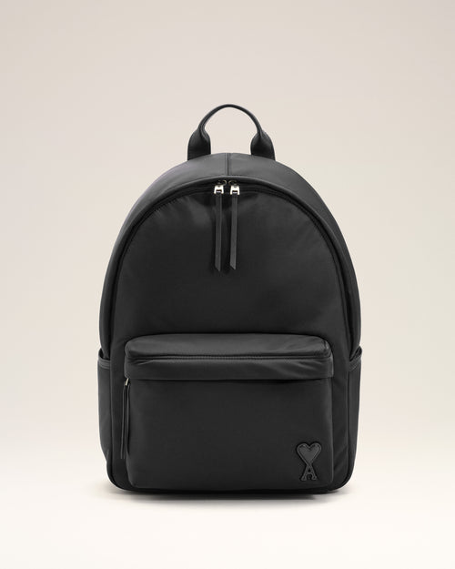 Black Nylon Marcel Backpack - 4 - Ami Paris