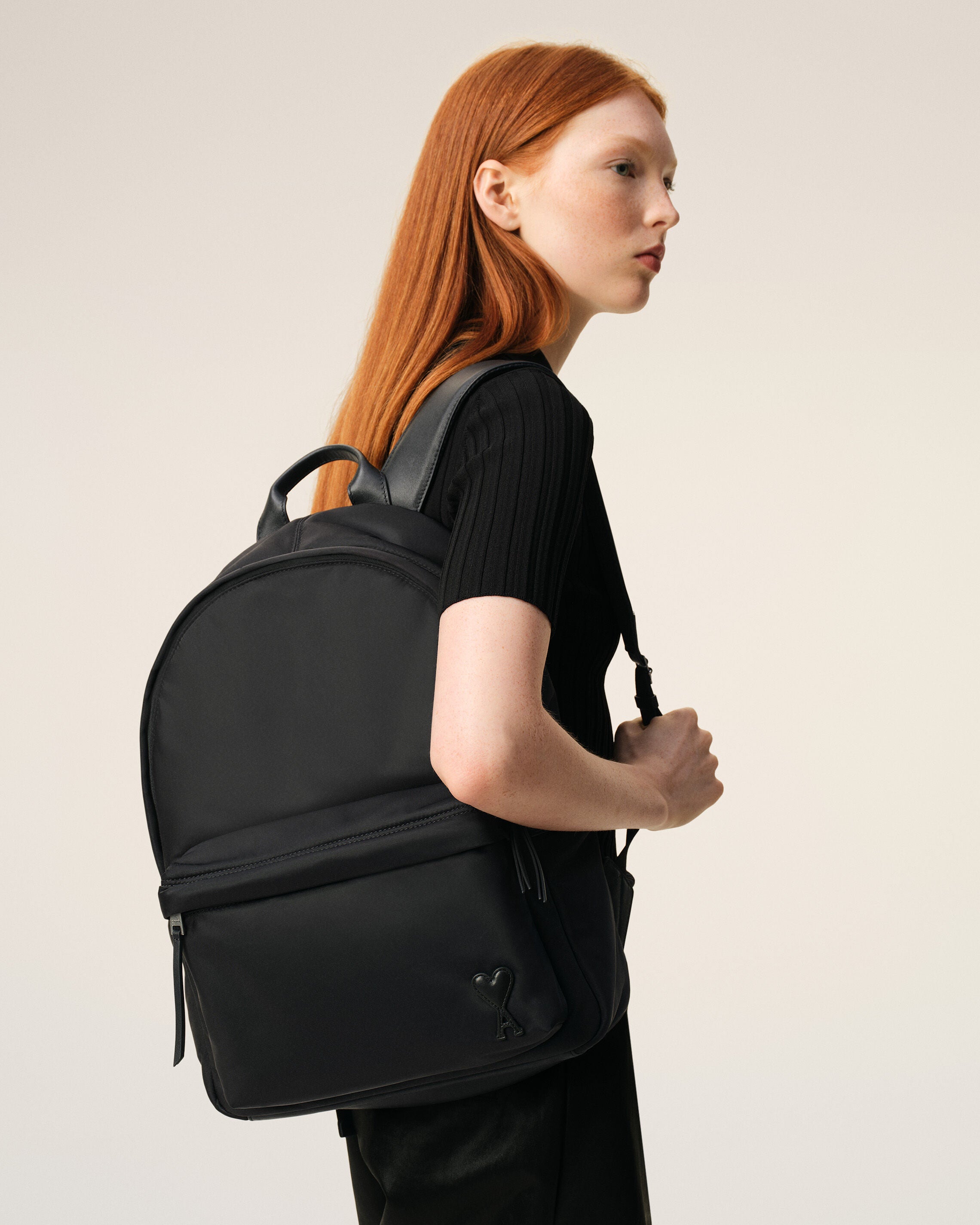 Black Nylon Marcel Backpack - 8