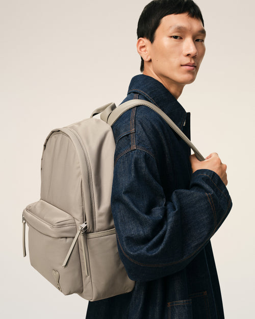 Grey Nylon Marcel Backpack - 1 - Ami Paris