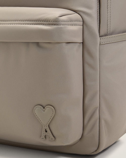 Grey Nylon Marcel Backpack - Man - 5 - AMI Paris - Ami Paris