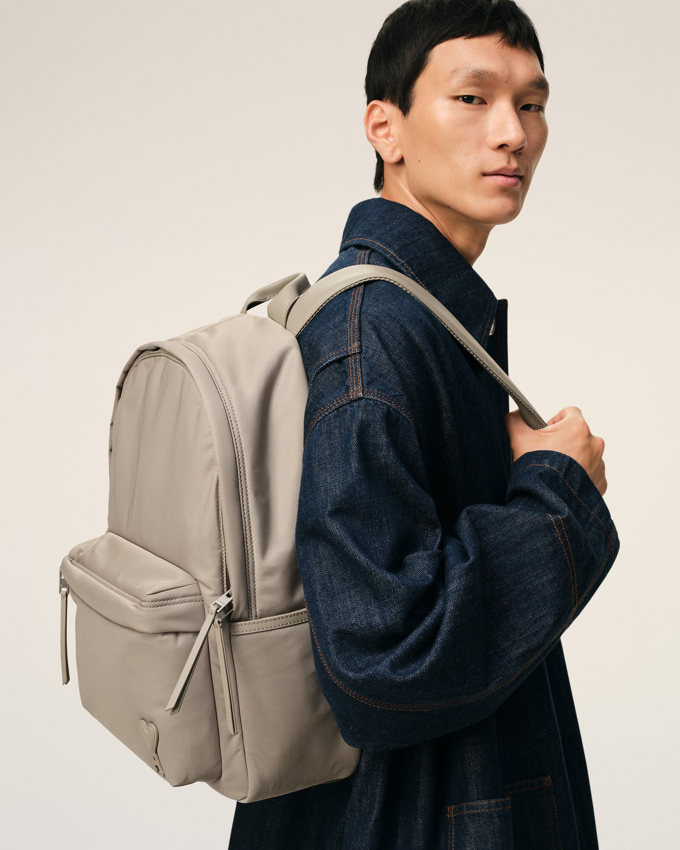 Grey Nylon Marcel Backpack - 2