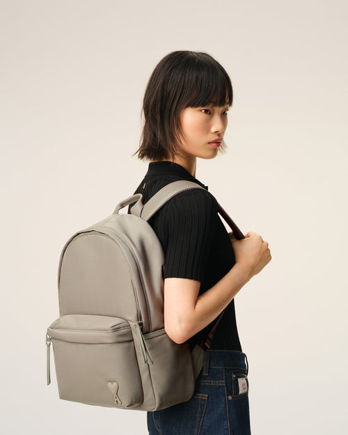                                     Grey Nylon Marcel Backpack - 3                                 - Ami Paris
