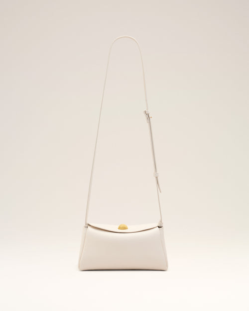 White Cow Leather Mini Carrousel Bag - 2 - Ami Paris