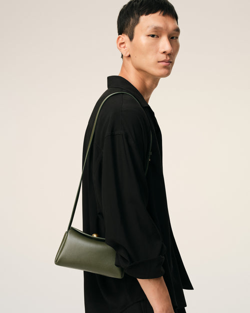 Green Cow Leather Mini Carrousel Bag - 2 - Ami Paris