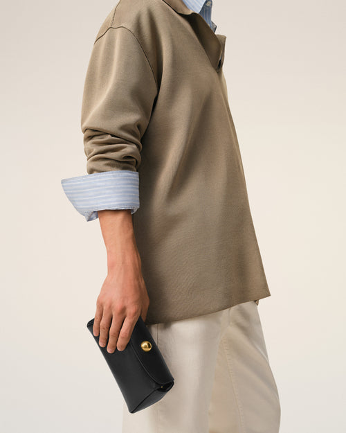 Black Cow Leather Mini Carrousel Bag - 7 - Ami Paris