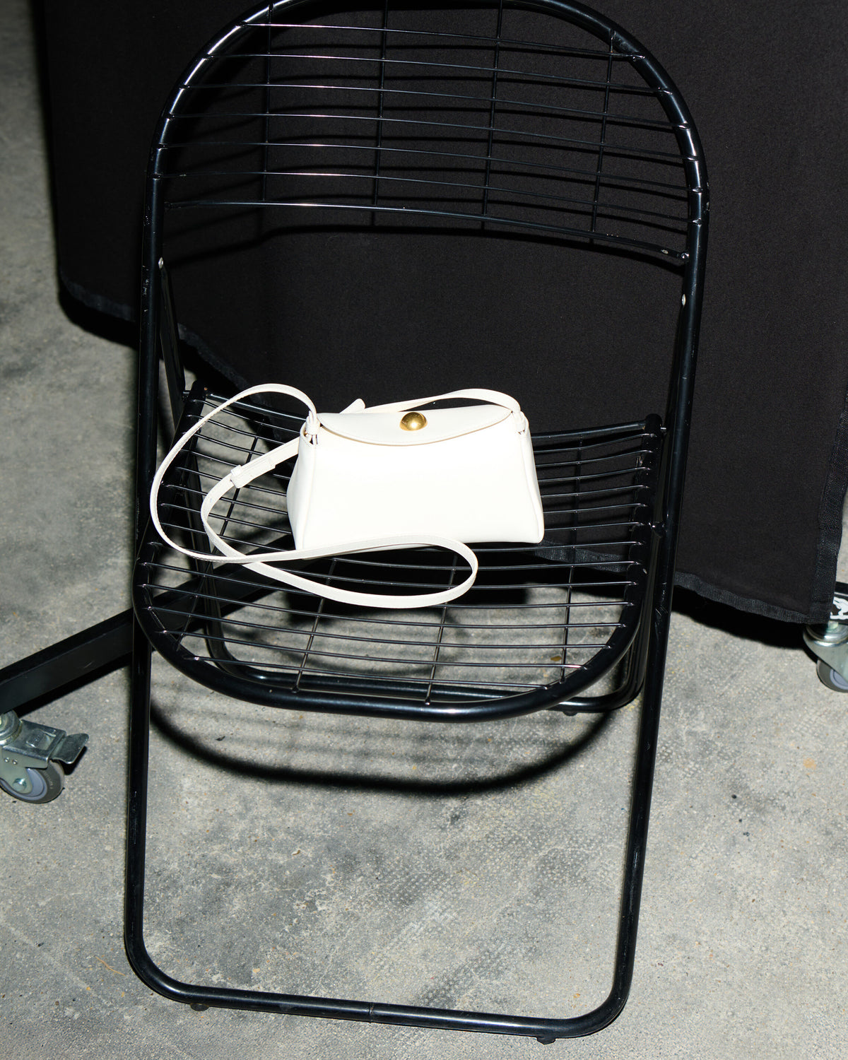 White Cow Leather Mini Carrousel Bag - 18