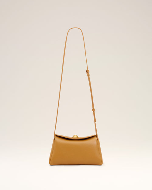 Yellow Cow Leather Mini Carrousel Bag - HONEY - Ami Paris