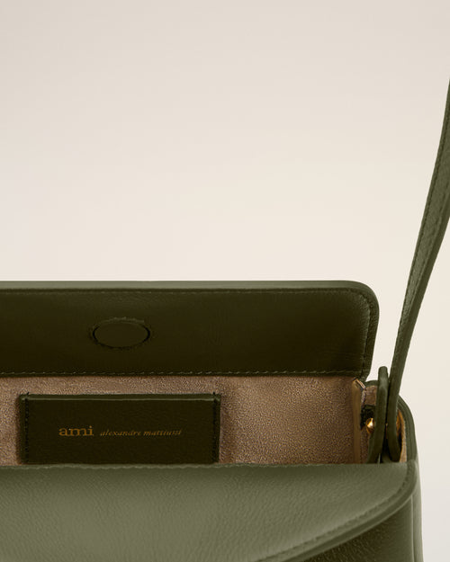 Green Cow Leather Mini Carrousel Bag - 16 - Ami Paris