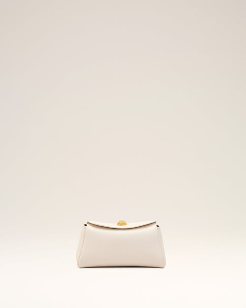 Bolso mini Carrousel de piel de vaca blanca - Mujer - 12 - AMI Paris - Ami Paris