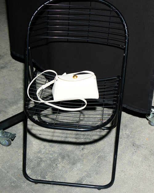 Bolso mini Carrousel de piel de vaca blanca - Mujer - 18 - AMI Paris - Ami Paris