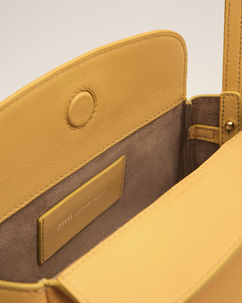 Mini yellow cow leather Carrousel bag - Woman - 14 - AMI Paris - Ami Paris