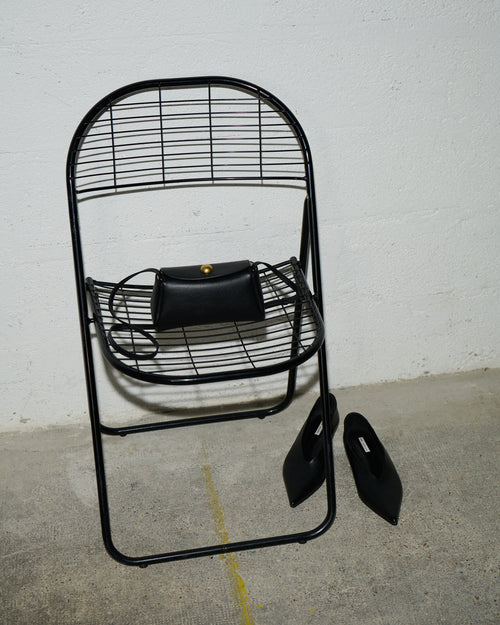 Mini Sac Carrousel Noir en Cuir De Veau - Homme - 9 - AMI Paris - Ami Paris