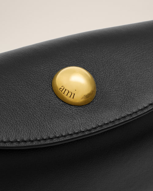 Black Cow Leather Mini Carrousel Bag - 15 - Ami Paris