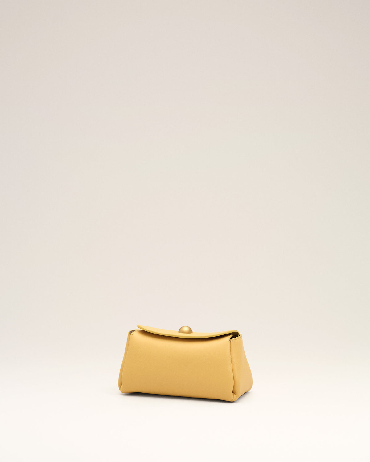 Mini borsa Carrousel in pelle di vitello gialla - 4