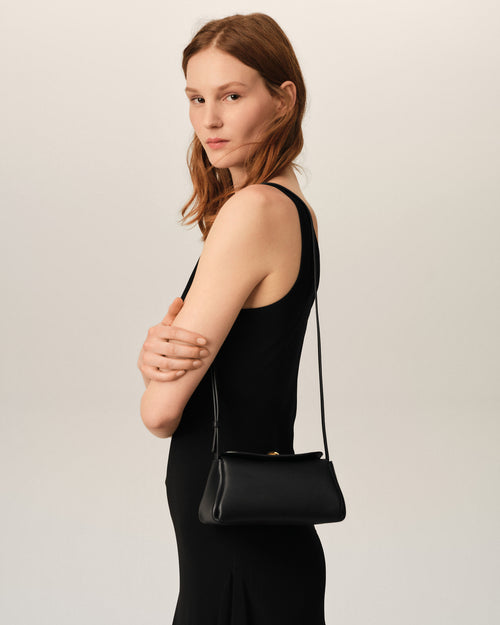Black Cow Leather Mini Carrousel Bag - 4 - Ami Paris