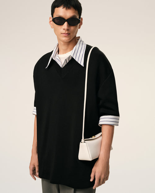 Mini Sac Carrousel Blanc en Cuir De Veau - 2 - Ami Paris