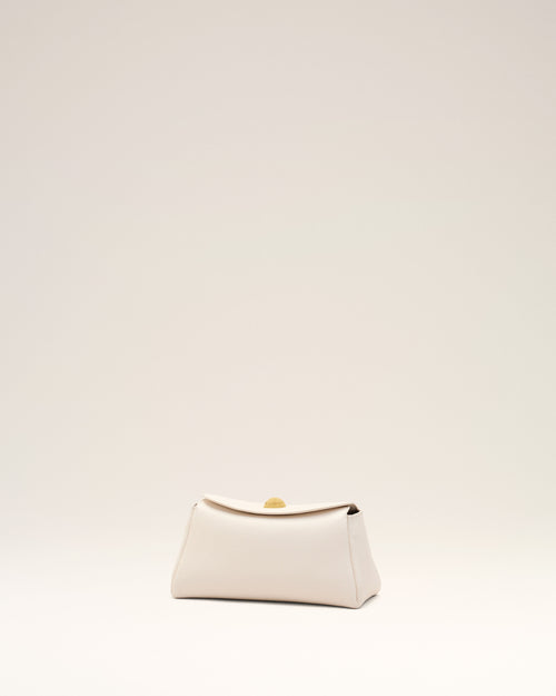 Bolso mini Carrousel de piel de vaca blanca - Mujer - 13 - AMI Paris - Ami Paris