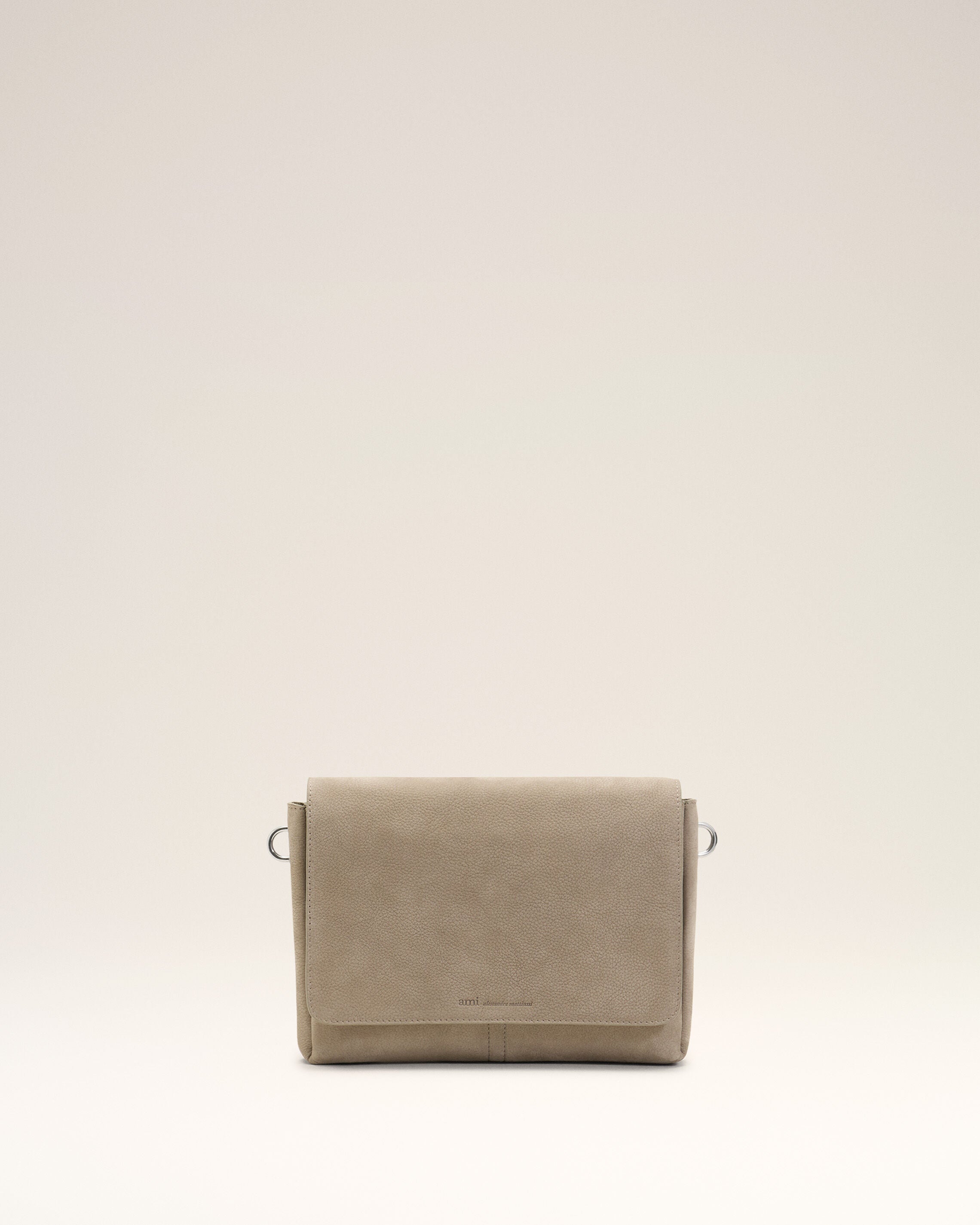 Grey Cow Leather Flap Messenger Carrousel Bag - 3