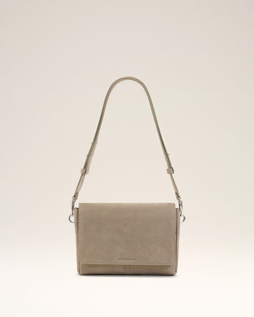 Grey Cow Leather Flap Messenger Carrousel Bag - Woman - 8 - AMI Paris - Ami Paris
