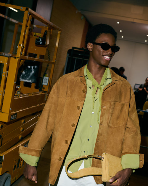 Yellow Cow Leather Flap Messenger Carrousel Bag - Man - 8 - AMI Paris - Ami Paris