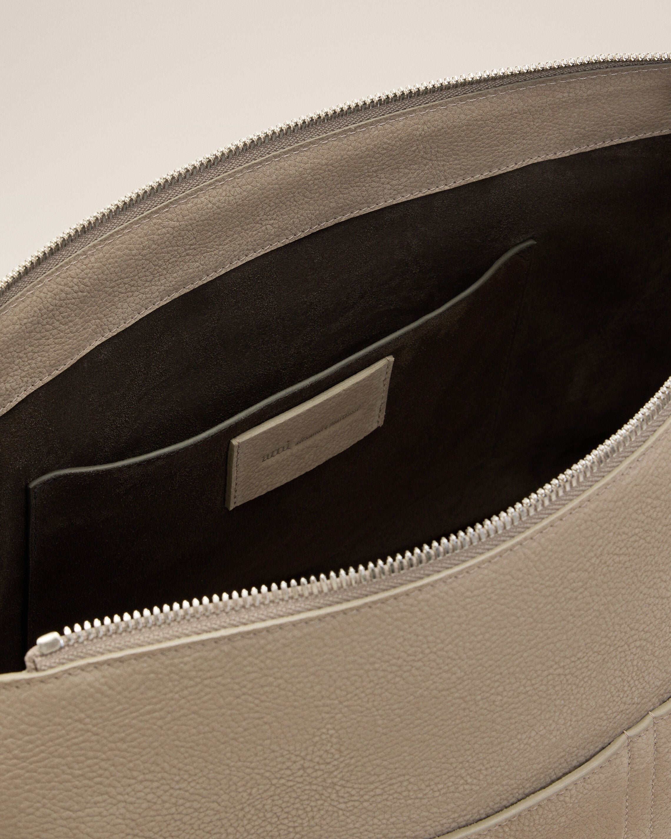 Grey Cow Leather Large Flap Carrousel Bag - 6