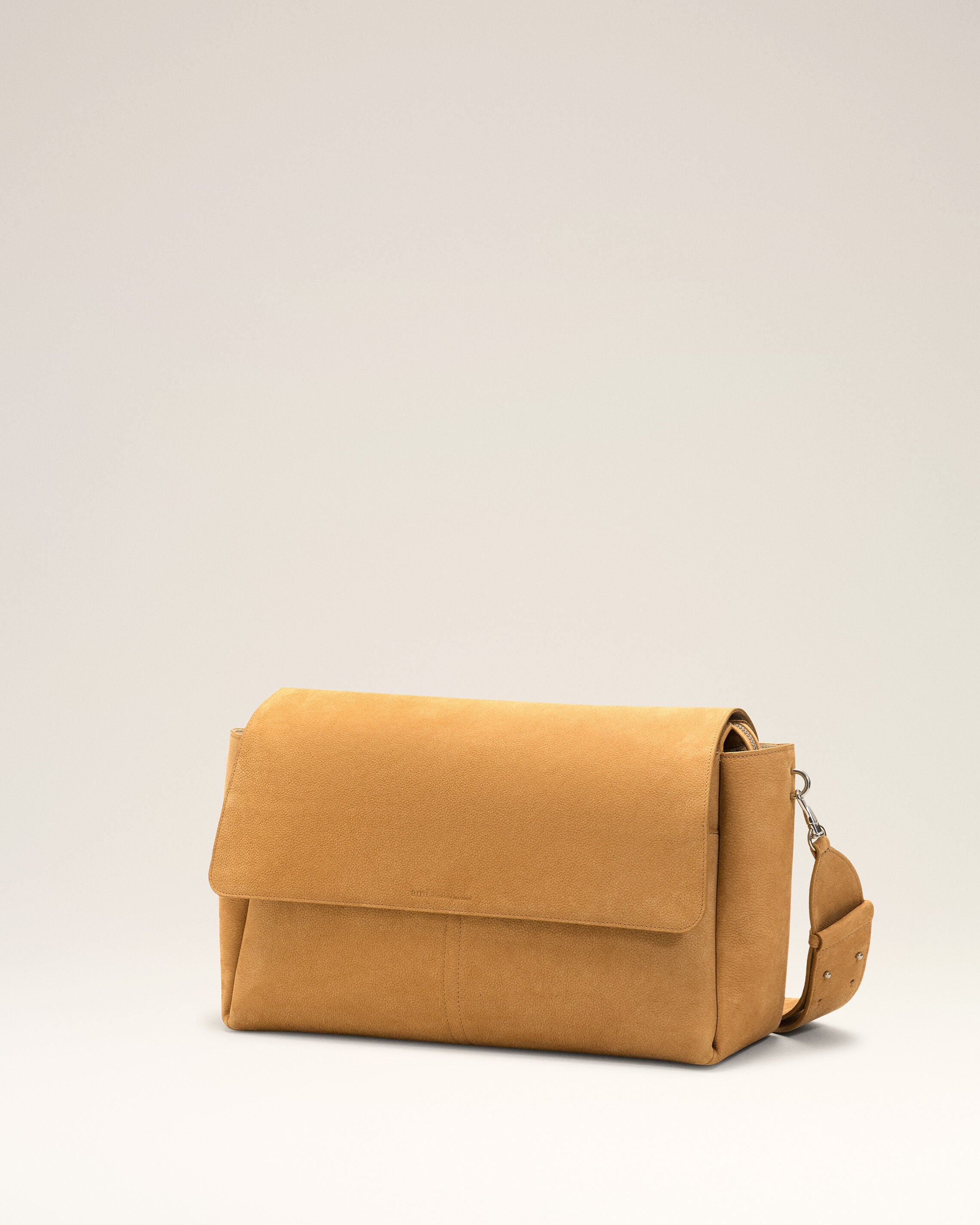 Yellow Cow Leather Large Flap Carrousel Bag - 12