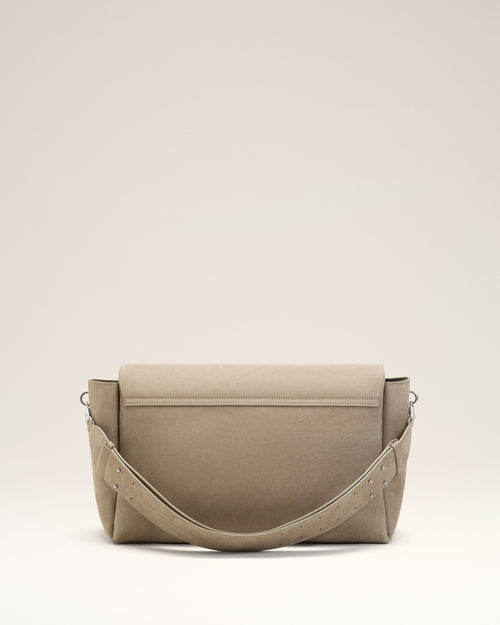 Grey Cow Leather Large Flap Carrousel Bag - Woman - 10 - AMI Paris - Ami Paris