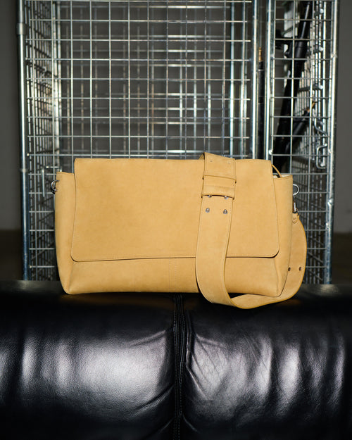 Yellow Cow Leather Large Flap Carrousel Bag - Man - 8 - AMI Paris - Ami Paris