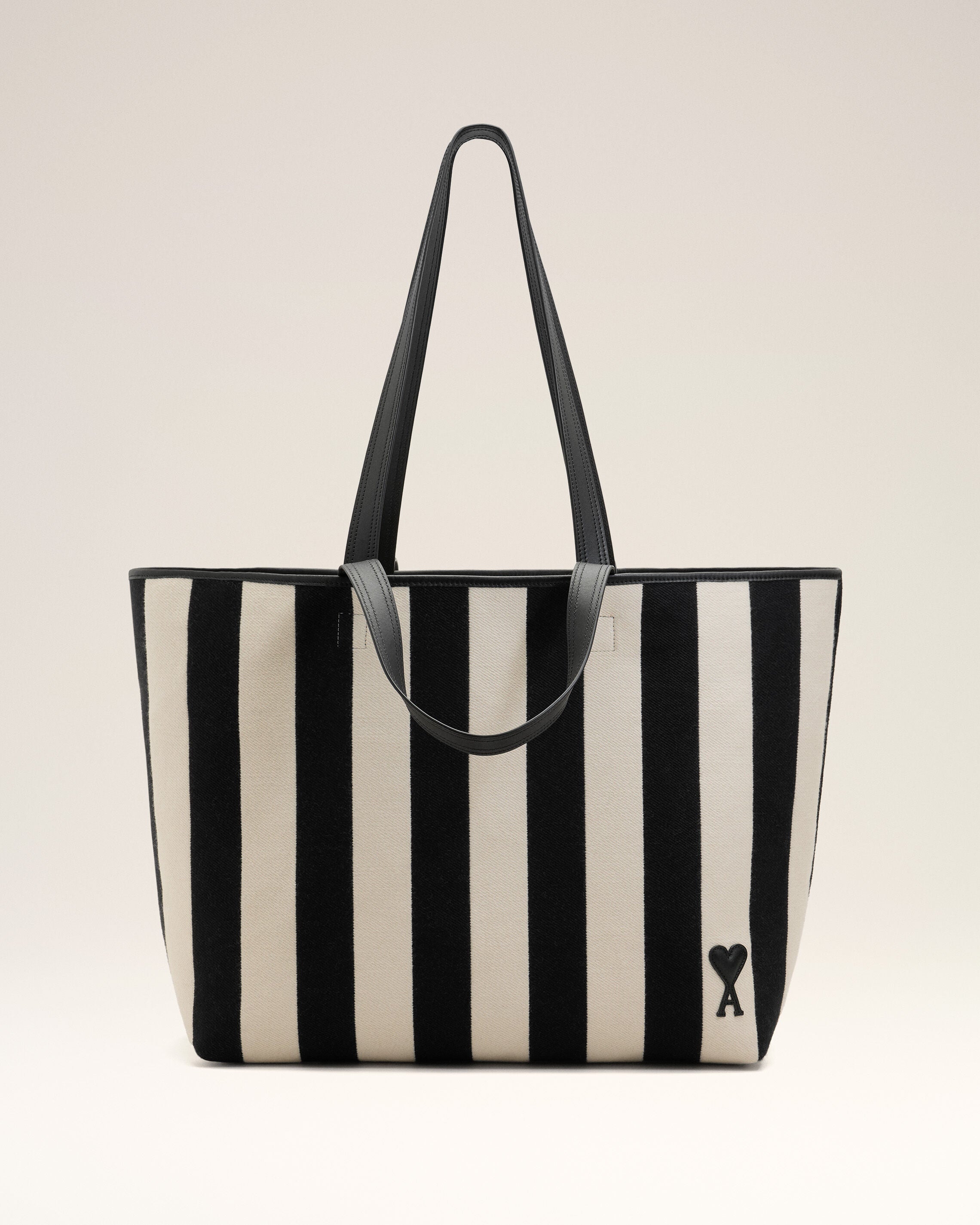 White Cotton Ami De Coeur Shopping Bag - 7
