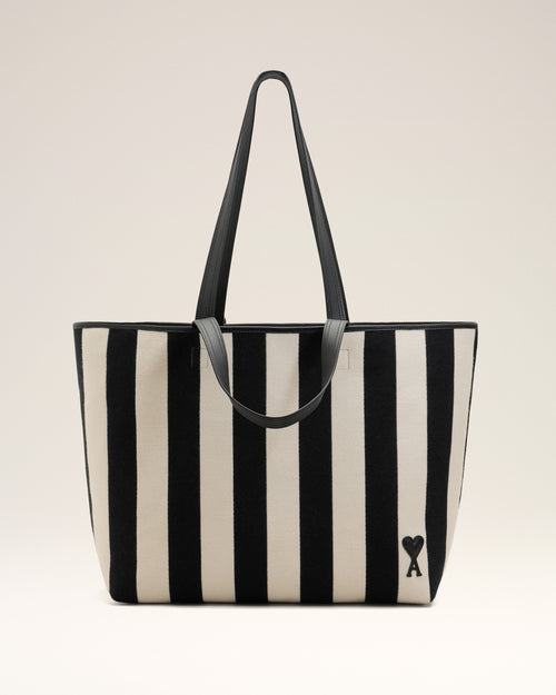 White Cotton Ami De Coeur Shopping Bag - 1 - Ami Paris
